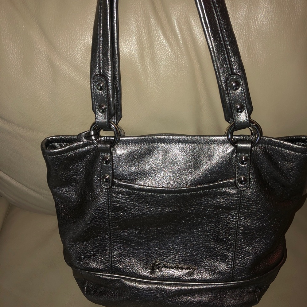 Silver Pebble Leather Bag